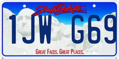 SD license plate 1JWG69