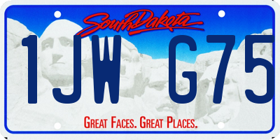 SD license plate 1JWG75