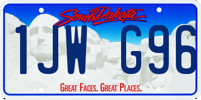 SD license plate 1JWG96