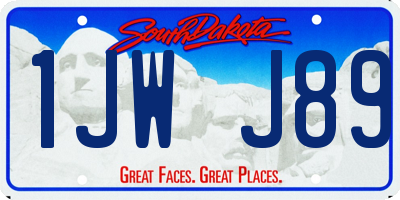 SD license plate 1JWJ89