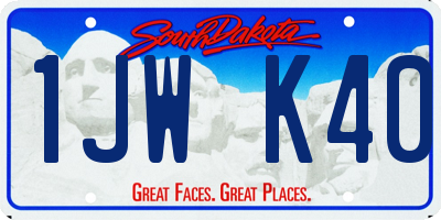 SD license plate 1JWK40