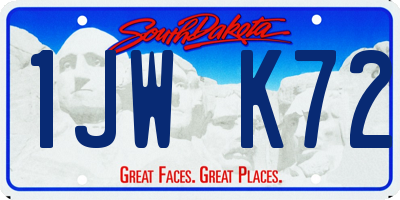 SD license plate 1JWK72