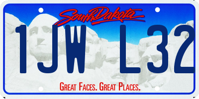 SD license plate 1JWL32