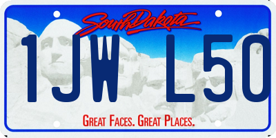SD license plate 1JWL50