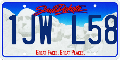 SD license plate 1JWL58