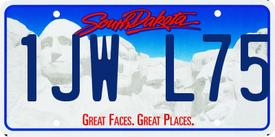 SD license plate 1JWL75