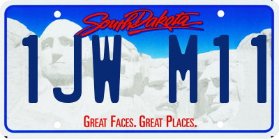 SD license plate 1JWM11