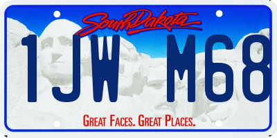 SD license plate 1JWM68
