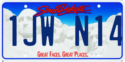 SD license plate 1JWN14