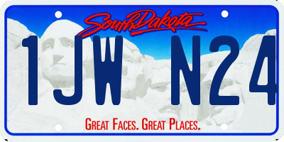 SD license plate 1JWN24