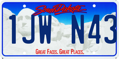SD license plate 1JWN43
