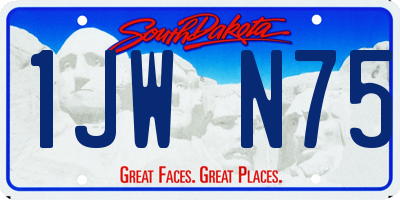 SD license plate 1JWN75