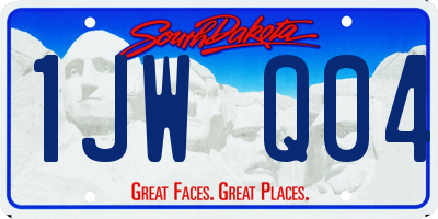 SD license plate 1JWQ04