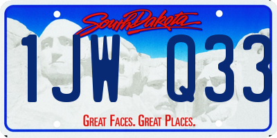 SD license plate 1JWQ33