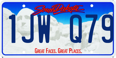 SD license plate 1JWQ79