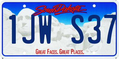 SD license plate 1JWS37