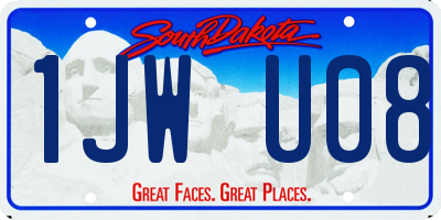 SD license plate 1JWU08