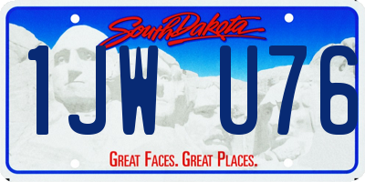 SD license plate 1JWU76