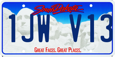 SD license plate 1JWV13