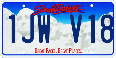 SD license plate 1JWV18