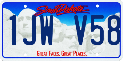 SD license plate 1JWV58