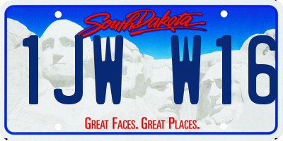 SD license plate 1JWW16