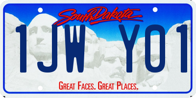 SD license plate 1JWY01