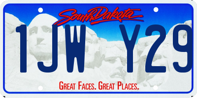 SD license plate 1JWY29