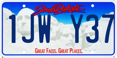 SD license plate 1JWY37