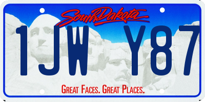SD license plate 1JWY87