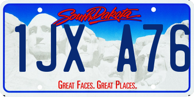 SD license plate 1JXA76