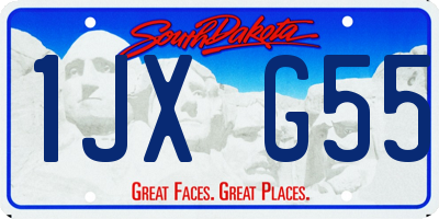 SD license plate 1JXG55