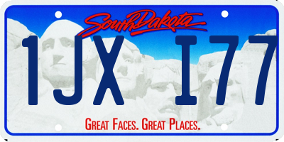SD license plate 1JXI77