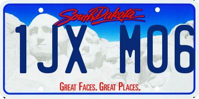 SD license plate 1JXM06