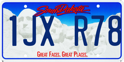 SD license plate 1JXR78