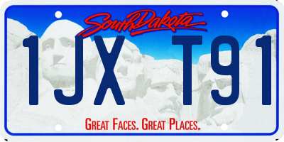 SD license plate 1JXT91