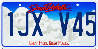 SD license plate 1JXV45
