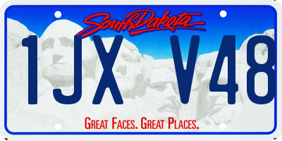 SD license plate 1JXV48