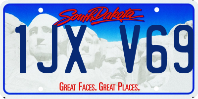 SD license plate 1JXV69