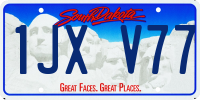 SD license plate 1JXV77