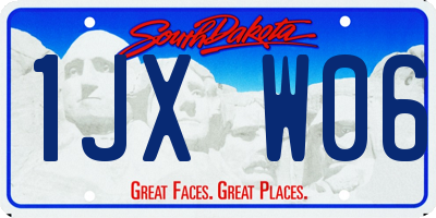 SD license plate 1JXW06