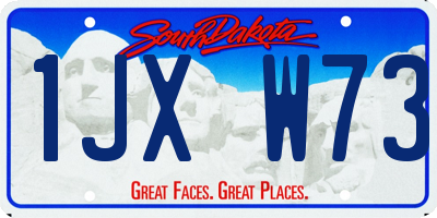 SD license plate 1JXW73