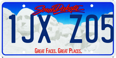 SD license plate 1JXZ05