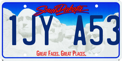 SD license plate 1JYA53