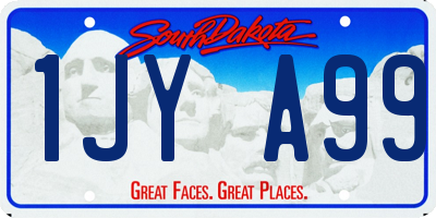 SD license plate 1JYA99