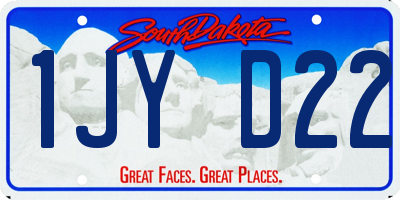 SD license plate 1JYD22
