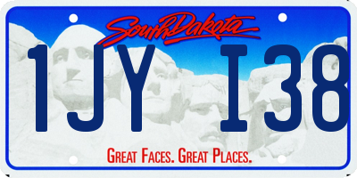 SD license plate 1JYI38