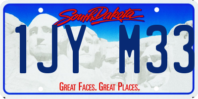 SD license plate 1JYM33