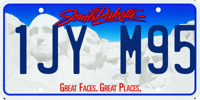 SD license plate 1JYM95