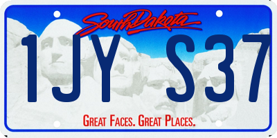 SD license plate 1JYS37